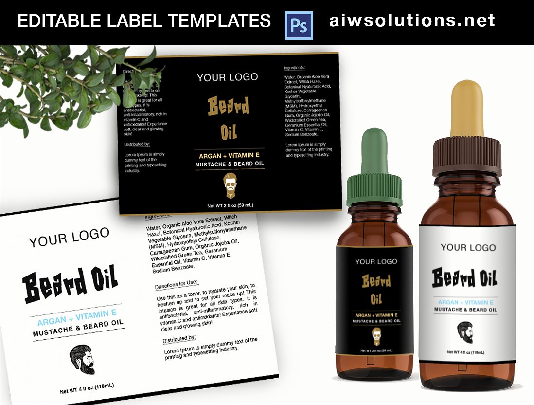 Beard Serum Label Template ID34 ~ Flyer Templates ~ Creative Market Beard Serum Label Template ID34 ~ Flyer Templates ~ Creative Market