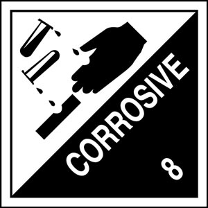Corrosive hazard warning diamond sign | HW1040A | Label Source Corrosive hazard warning diamond sign | HW1040A | Label Source