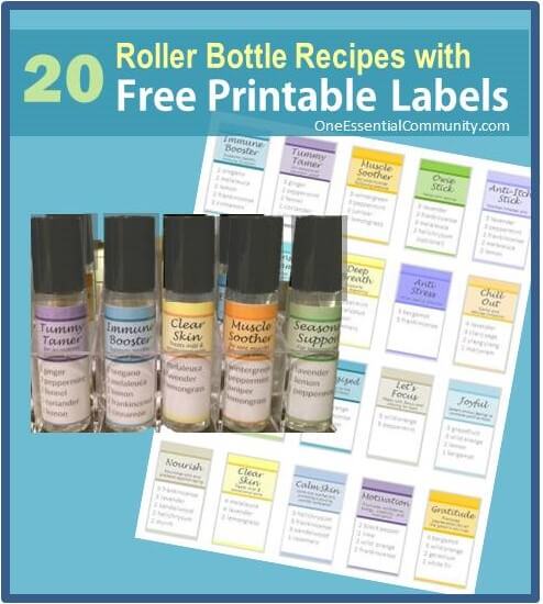 Roller Bottle Blend Recipes with Free Printable Labels ONE Roller Bottle Blend Recipes with Free Printable Labels ONE