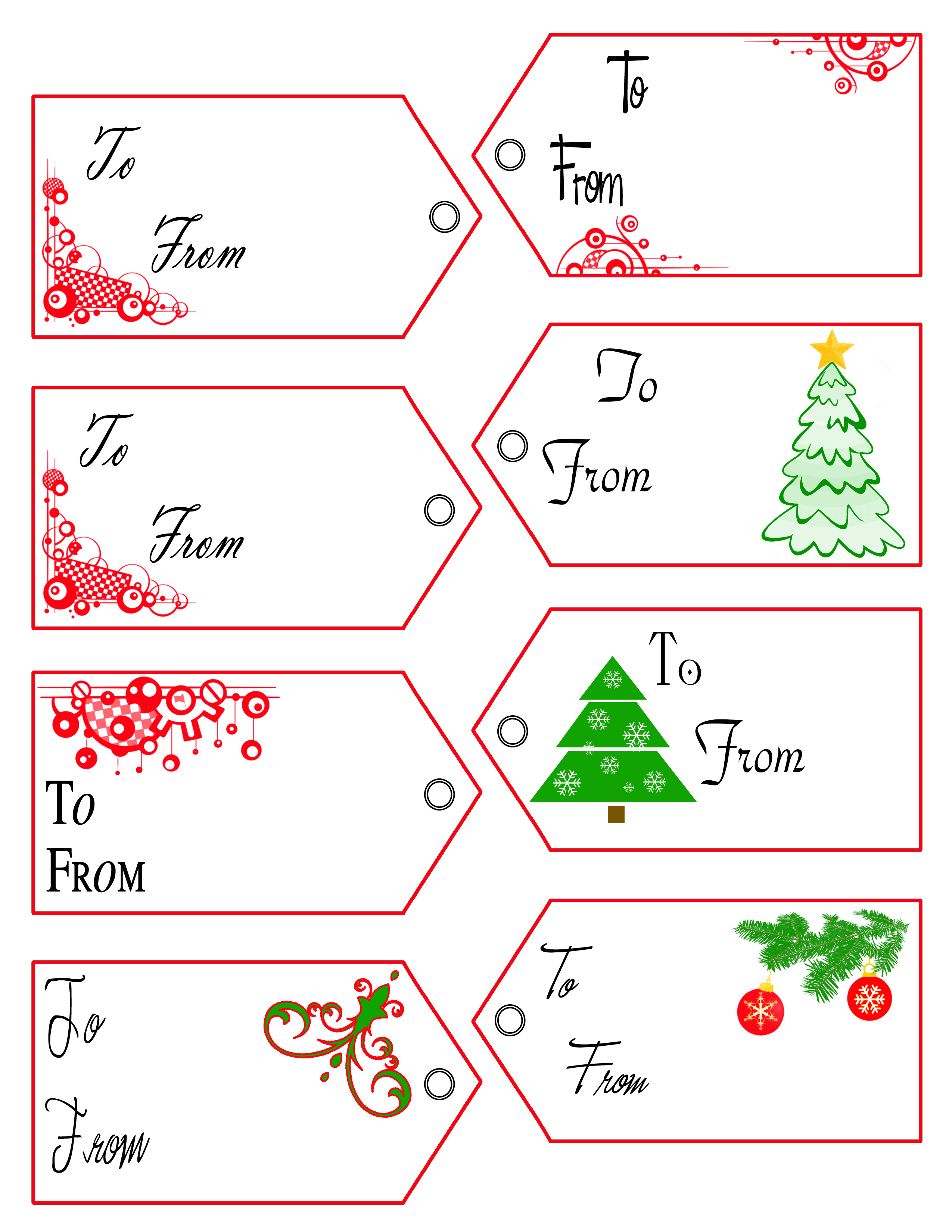 Free Christmas Gift Tags Printable Templates Free Printable Templates