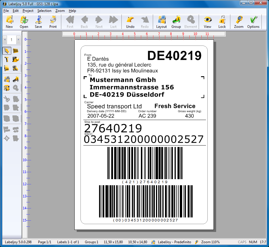 GS1 128 Shipping LabelGS1 128 INFO GS1 128 Shipping LabelGS1 128 INFO