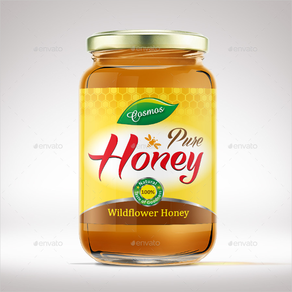 Honey Label Template Jar PSD Honey Label Template Jar PSD