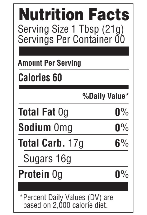 Honey Nutrition Label Template Honey Nutrition Label Template