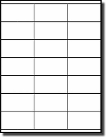 Removable Matt White Label Template 21 Per Sheet Removable Matt White Label Template 21 Per Sheet