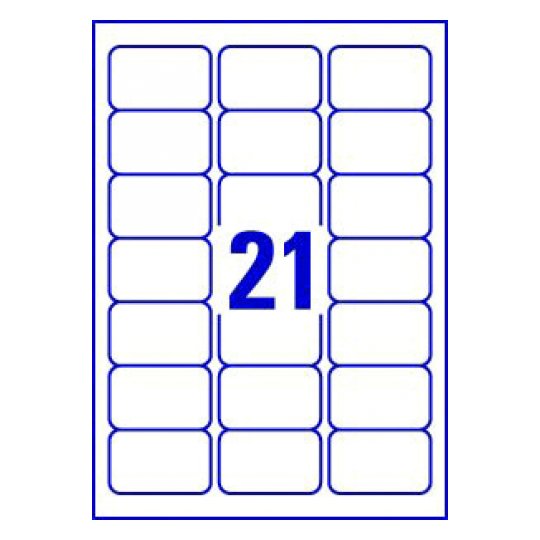 Self Adhesive Sticky Peel Label Template 21 Per Sheet Self Adhesive Sticky Peel Label Template 21 Per Sheet