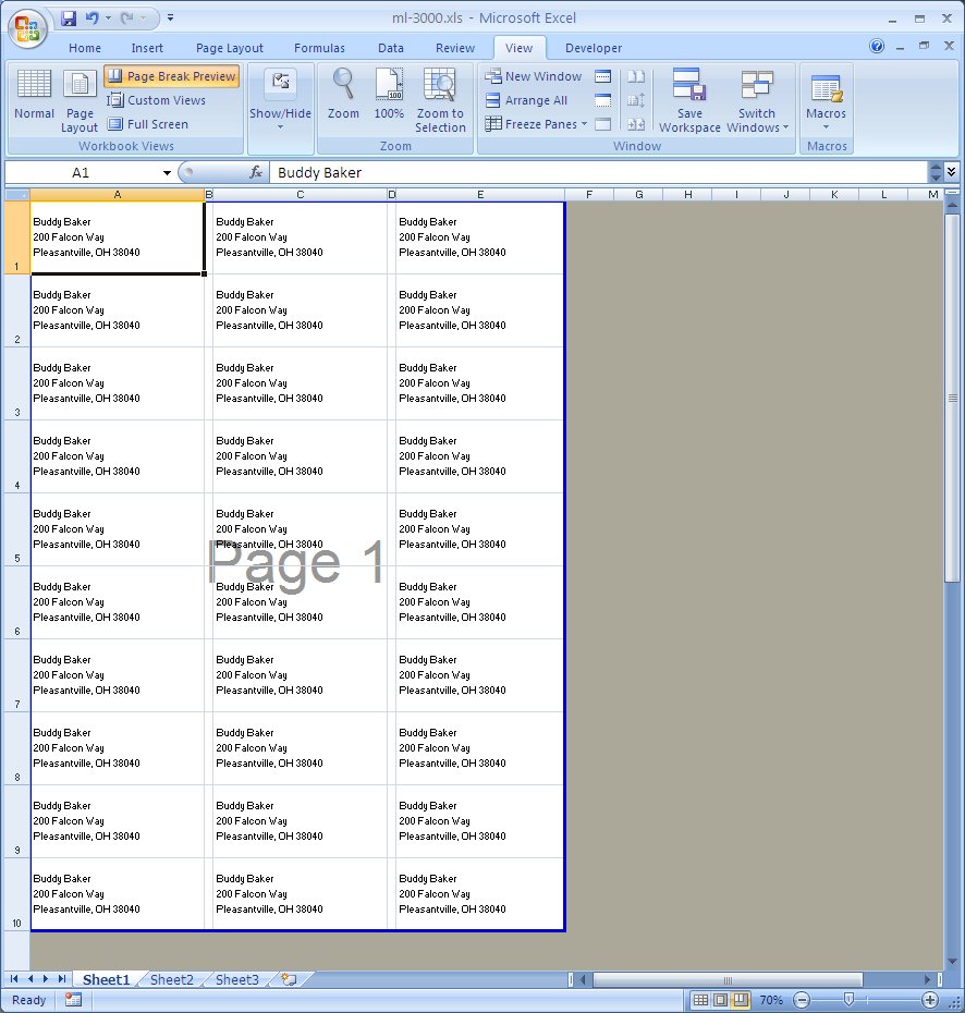 use excel labelview 2015