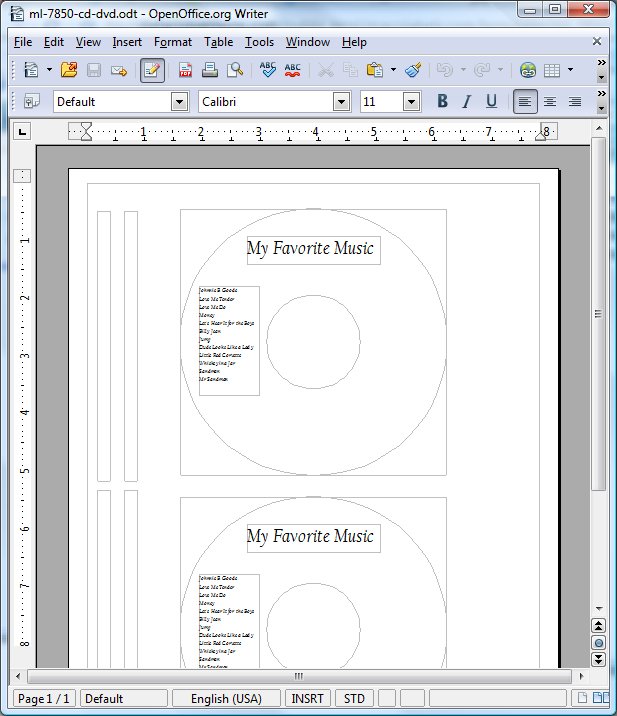 CD Labels with OpenOffice | MacoLabels.com CD Labels with OpenOffice | MacoLabels.com