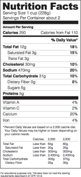 Nutrition Facts Label Template Nutrition Facts Label Template