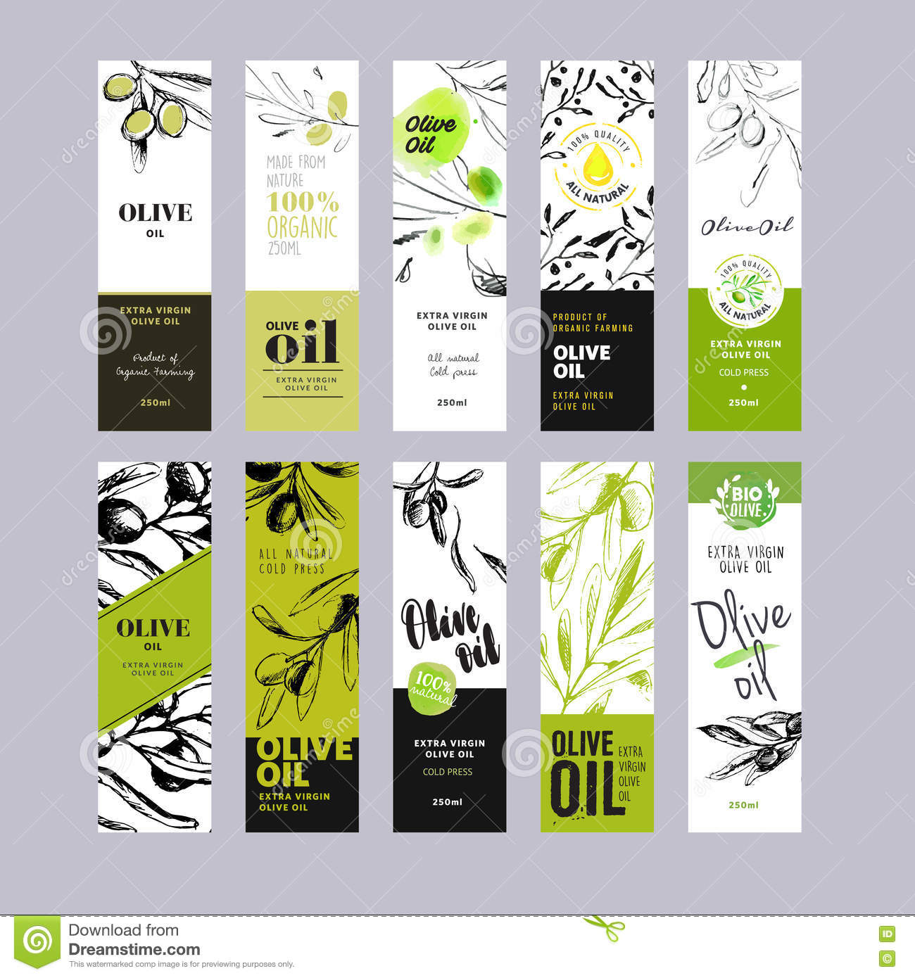 Olive Oil Labels Collection Stock Vector Image: 73130495 Olive Oil Labels Collection Stock Vector Image: 73130495