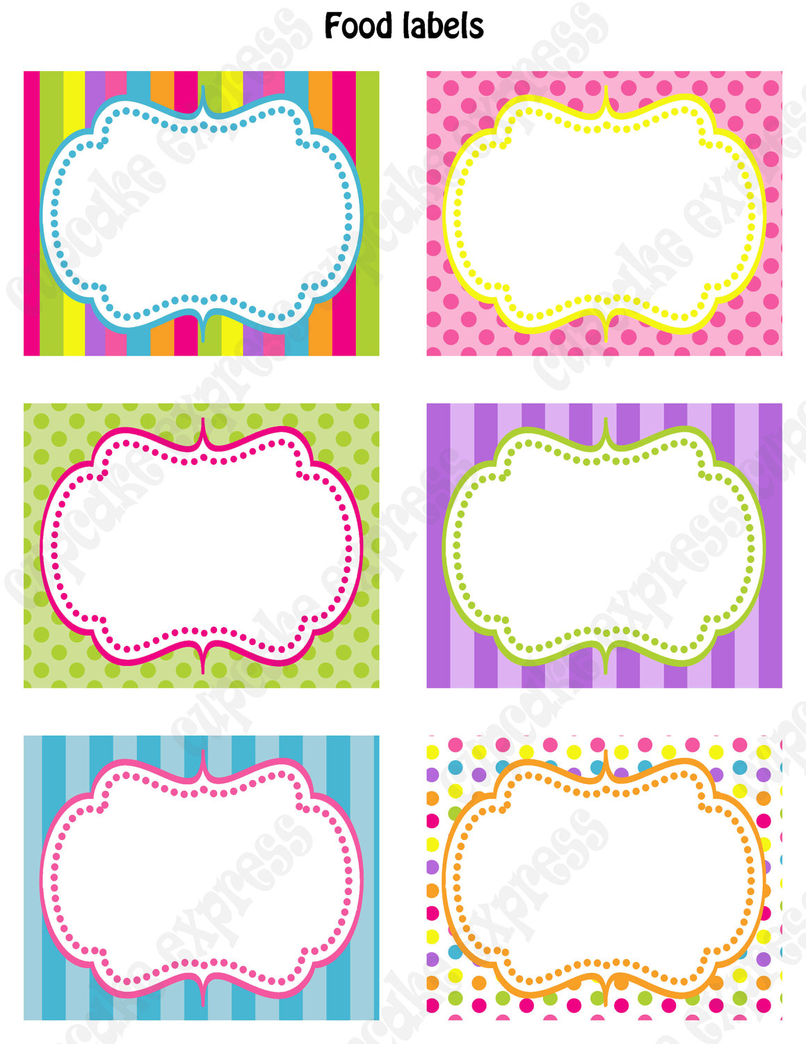 Pink and Gold Food Labels Free Printable Paper Trail Design Pink and Gold Food Labels Free Printable Paper Trail Design