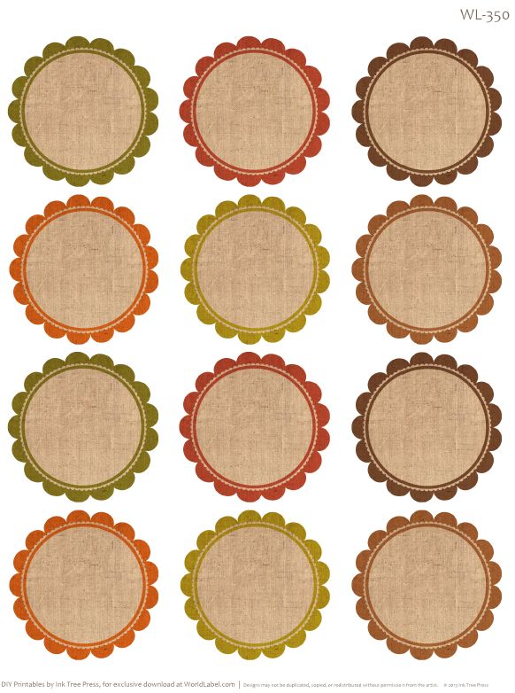 Round Label Template - printable label templates