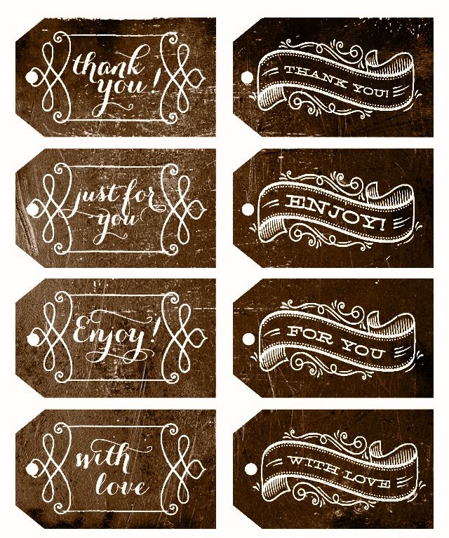 Printable Kraft Paper Label Clip Art: Brown Kraft Tags & Rustic Printable Kraft Paper Label Clip Art: Brown Kraft Tags & Rustic