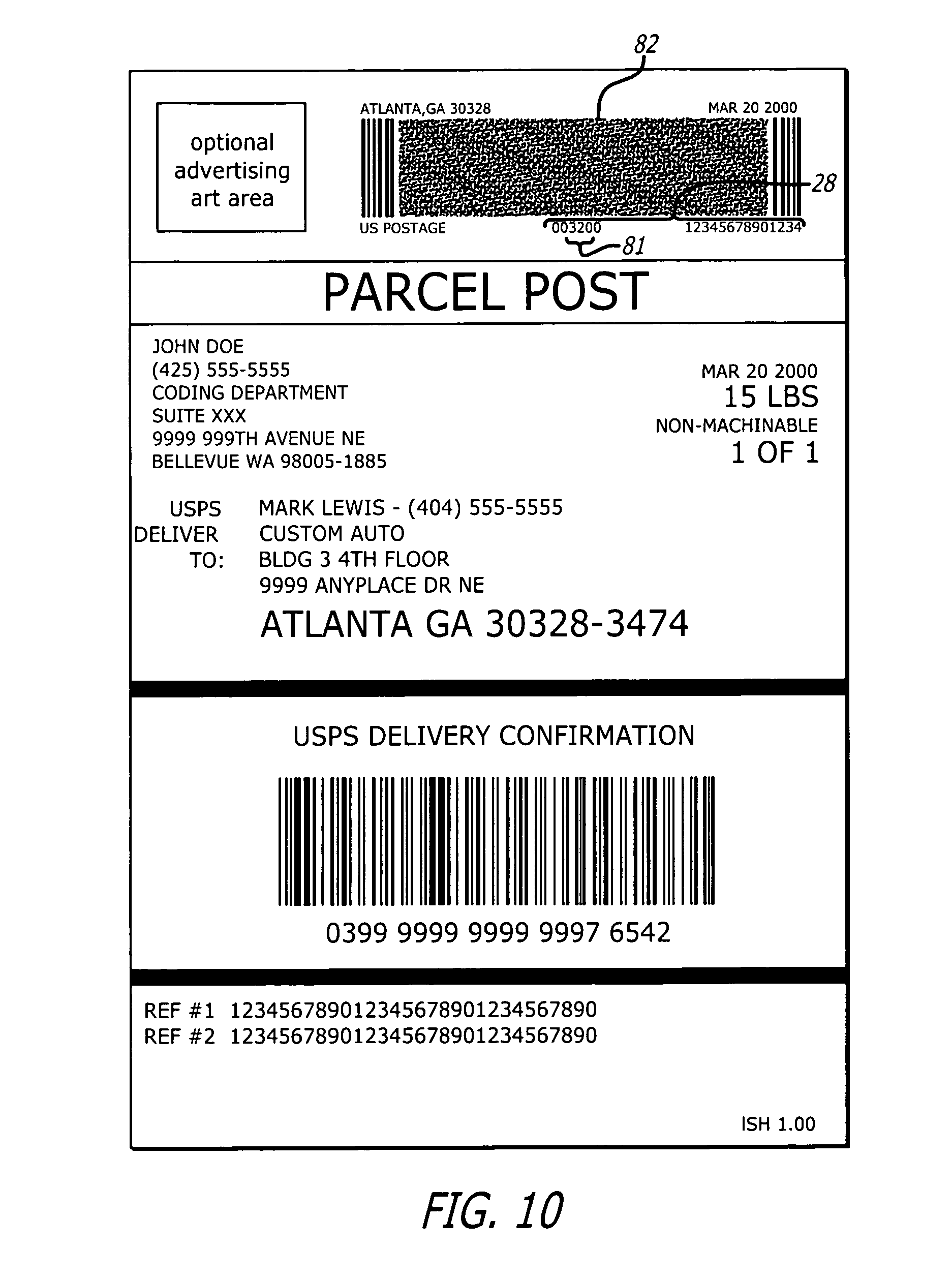 Postal shipping label Google Patents Postal shipping label Google Patents