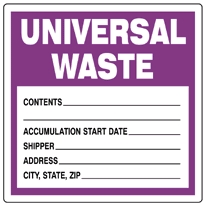 Universal Waste Label Template PDF Universal Waste Label Template PDF