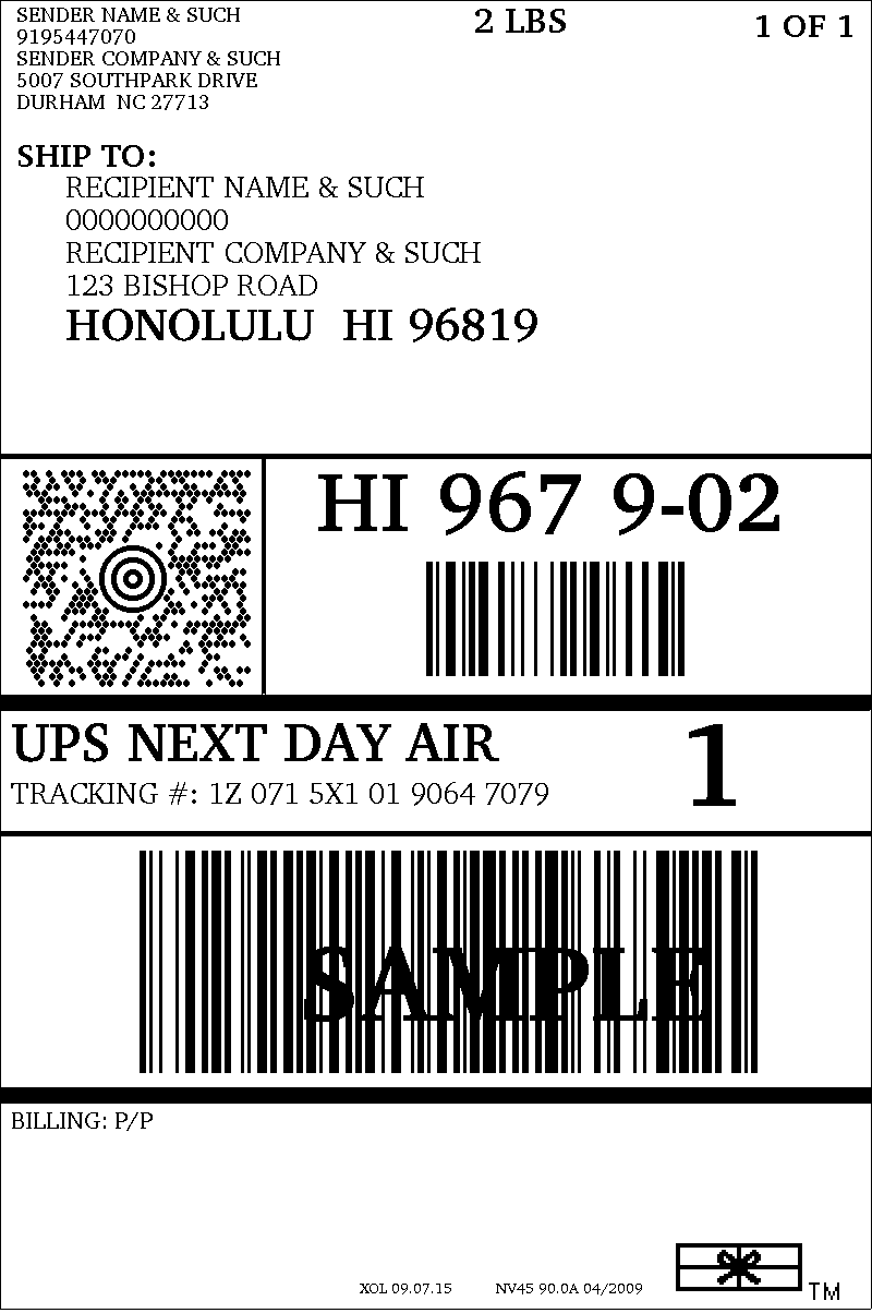 Ups Label Template - printable label templates