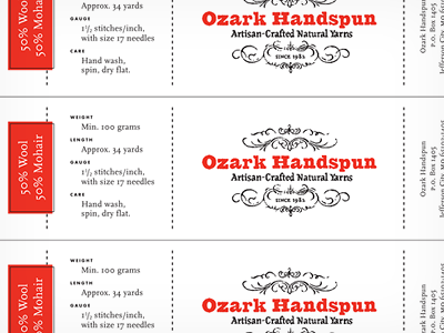Yarn Label Template Yarn Label Template